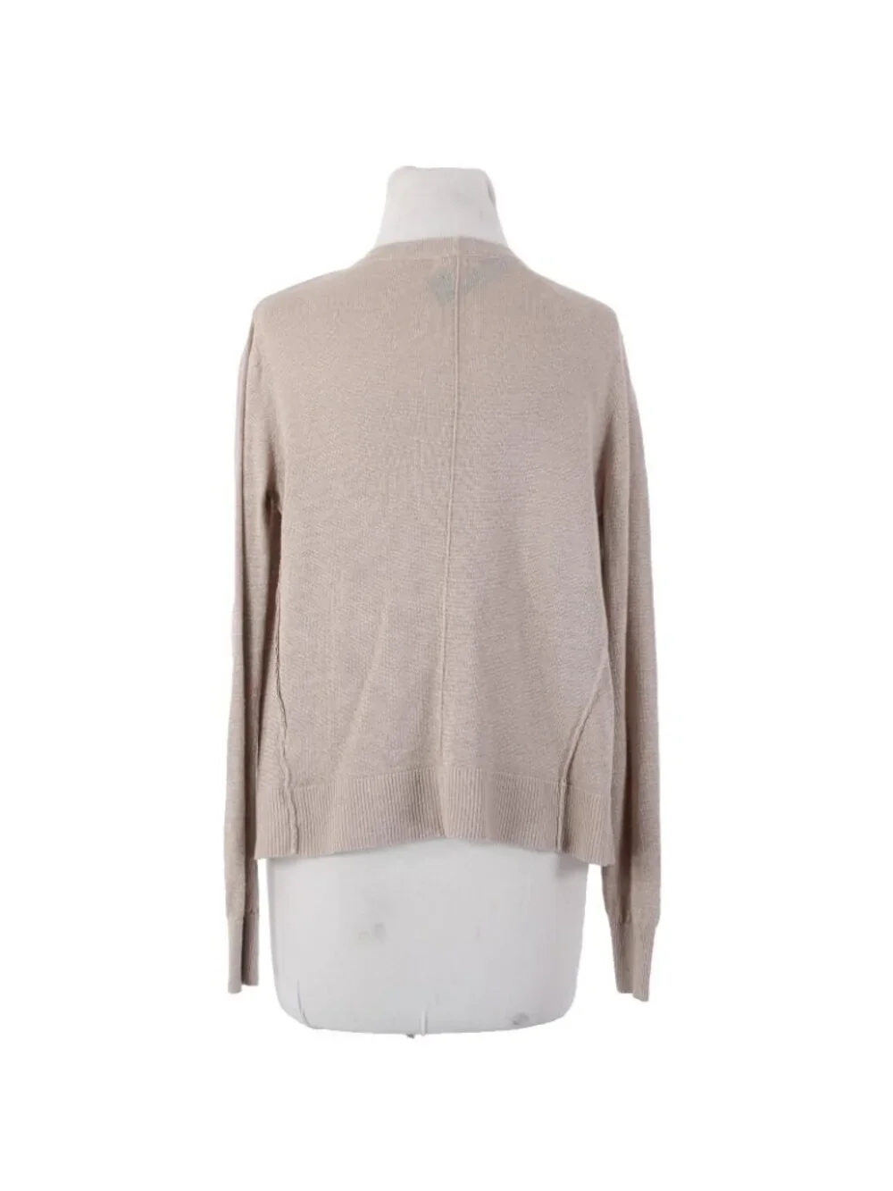 Garnet Hill Cardigan Sweater Sz XS Tan Brown Loose Neck Line Buttons 100% Linen